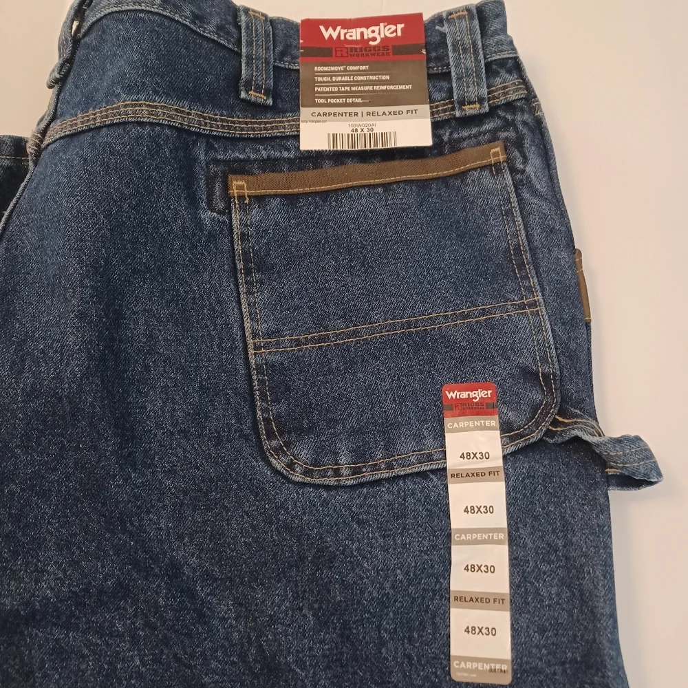 Wrangler Riggs Workwear Carpenter Relaxed Fit Men's Sz 48X30